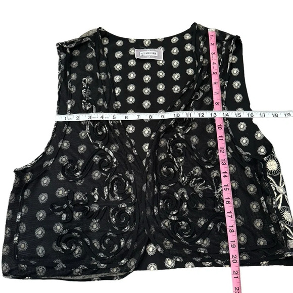 Awesome 90’s style Vintage vest Starfire sheer front measures small no size tag - Picture 6 of 6